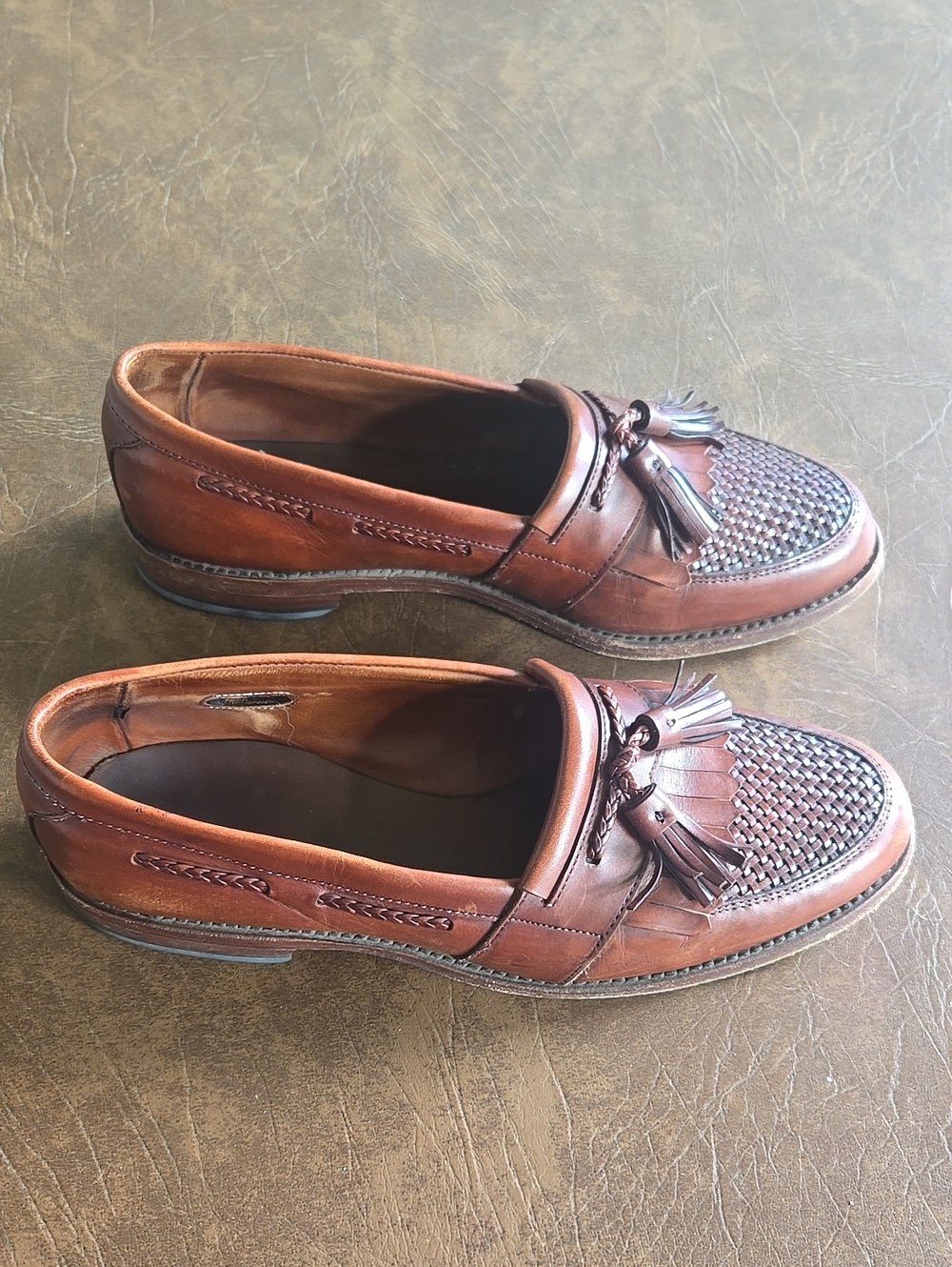 Men's Allen Edmonds Brown Leather Tassel Loafers